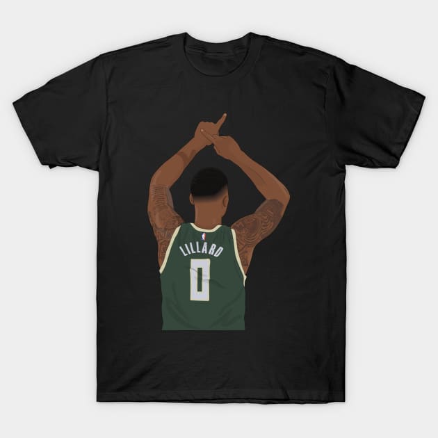 Damian Lillard digital illustration T-Shirt by fmmgraphicdesign